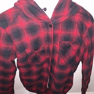 thick red flannel jacket
